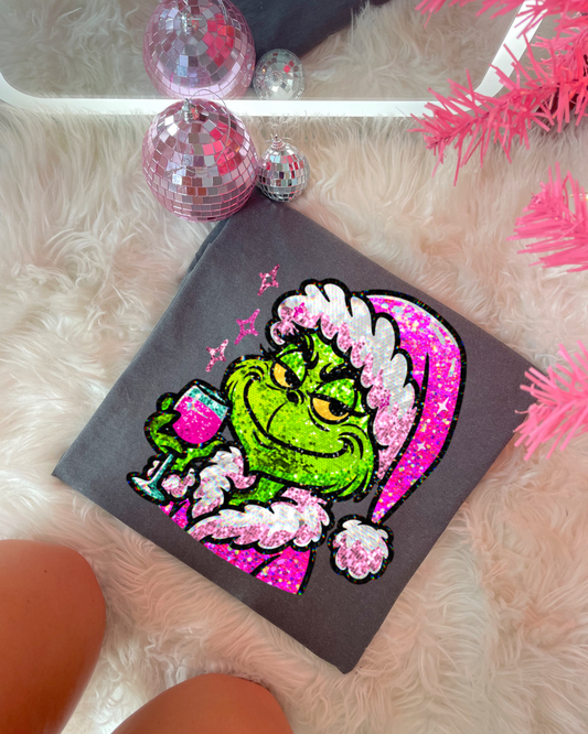 Green Man With Drink DTF Graphics