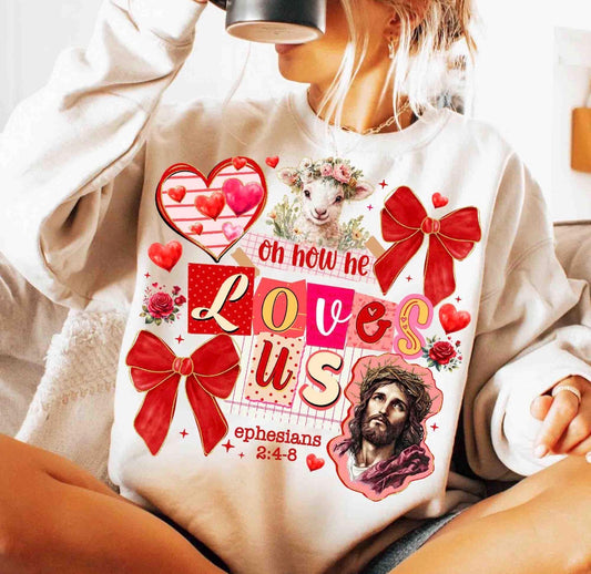 Oh How He Loves Us DTF Graphics