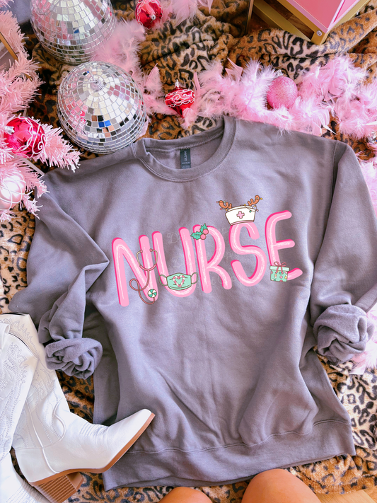 Christmas Nurse DTF Graphics