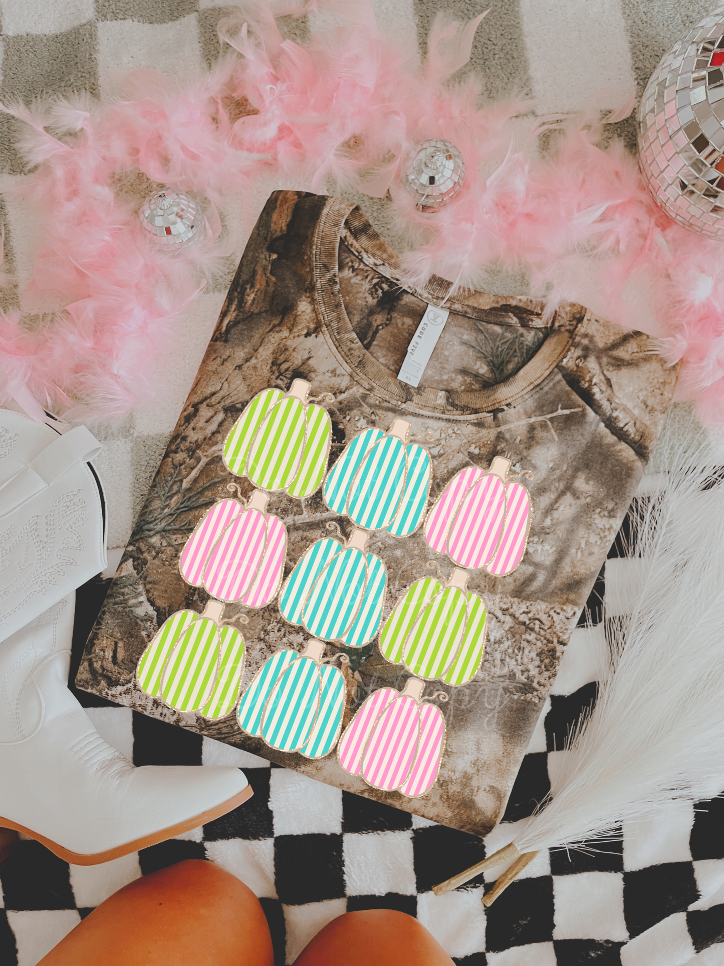 Colorful Pumpkins DTF Graphics