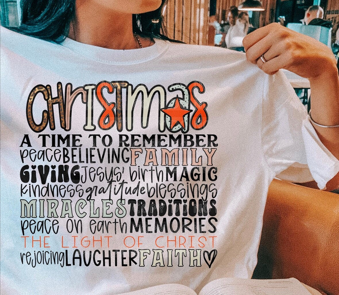 Christmas A Time To Remember DTF Graphics