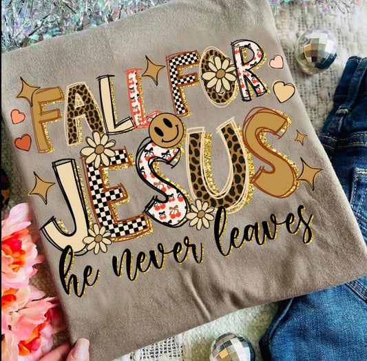 Fall For Jesus DTF Graphics