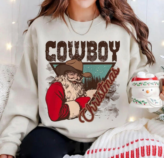 Cowboy Christmas DTF Graphics