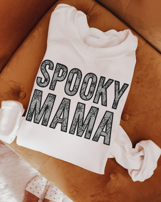 Spooky Mama Spider Web PNG
