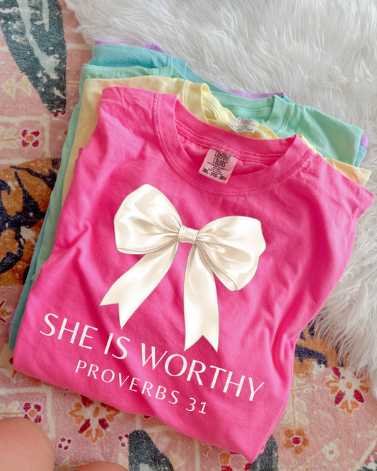 She Is Worthy DTF Graphics