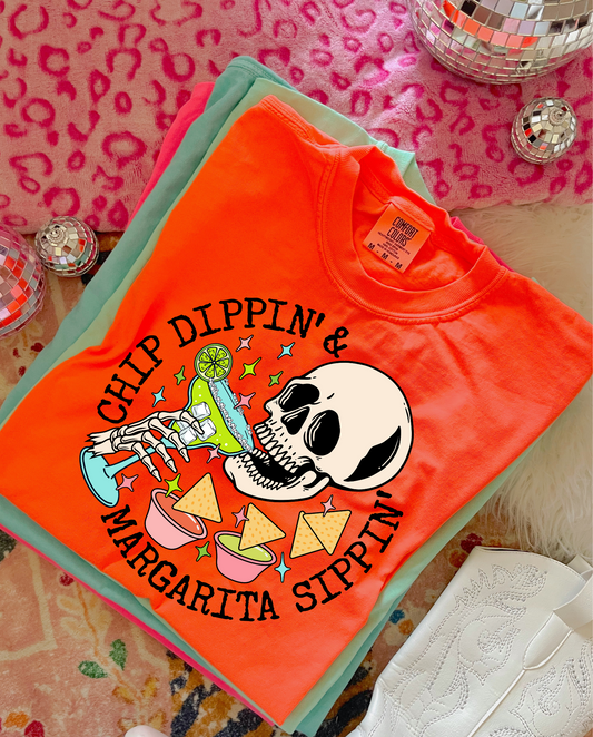 Chip Dippin’ Margarita Sippin’ DTF Graphics