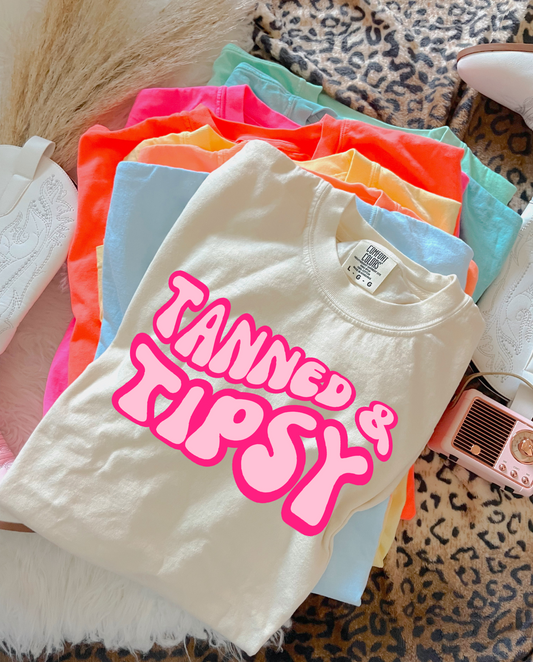 Tanned & Tipsy DTF Graphics