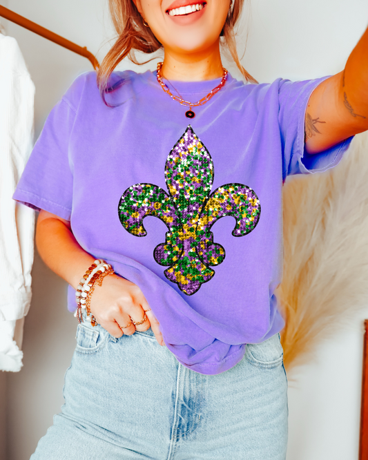 Fleur De Lis Mardi Gras DTF Graphics