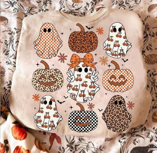 Ghost Pumpkin Coquette DTF Graphics