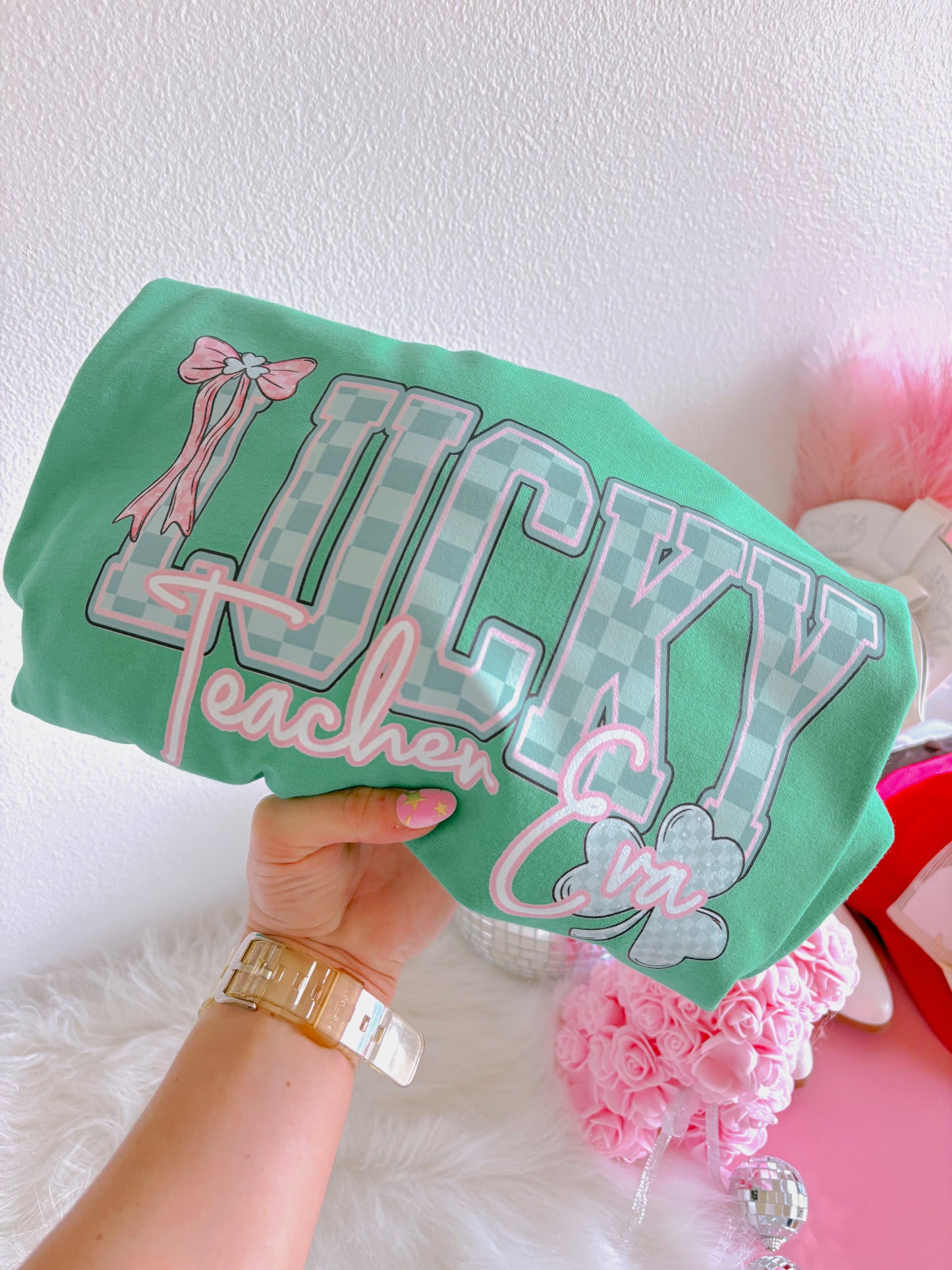 Lucky Teacher Era DTF Graphics