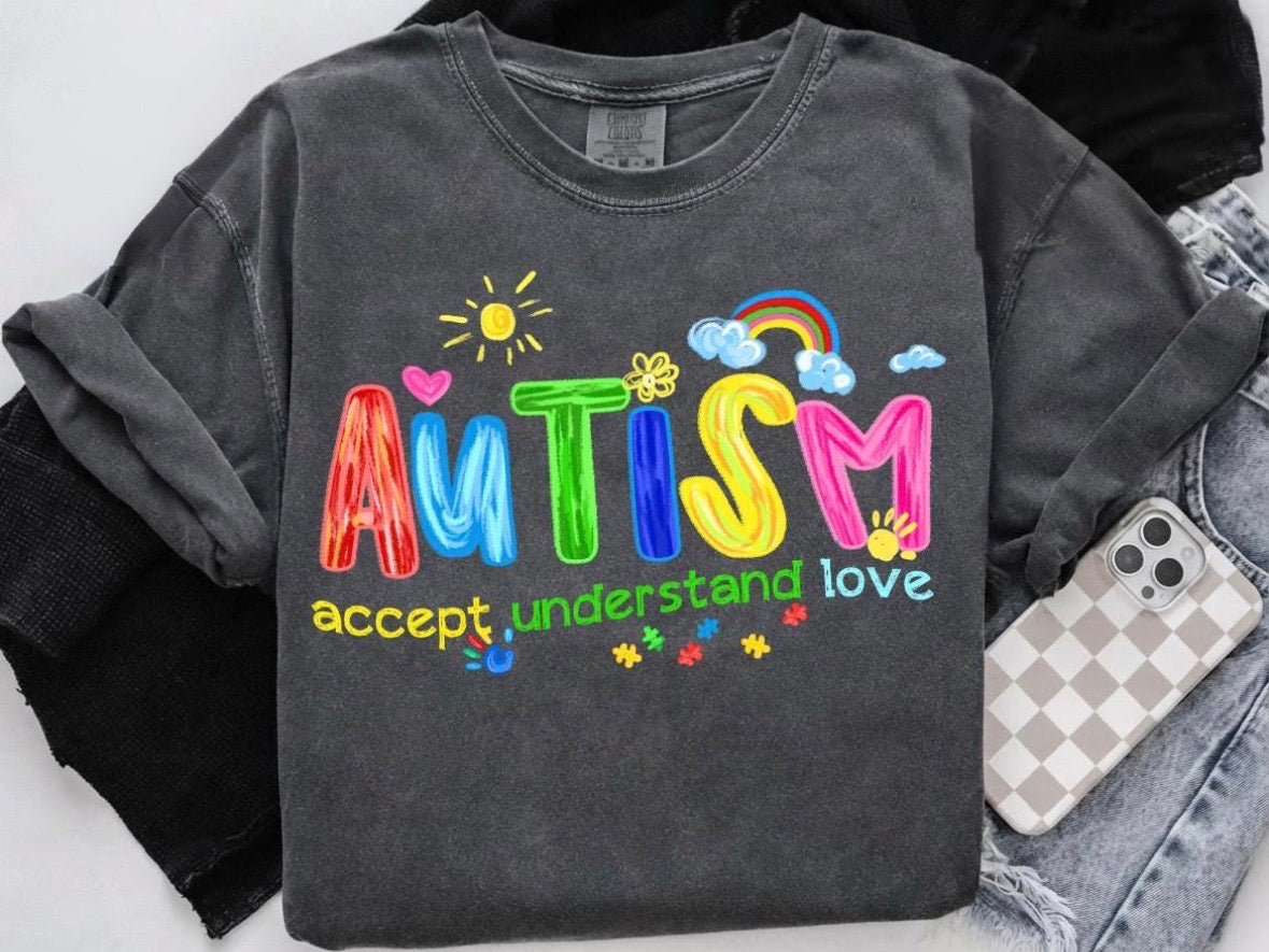 Autism Accept Understand Love DTF Graphics