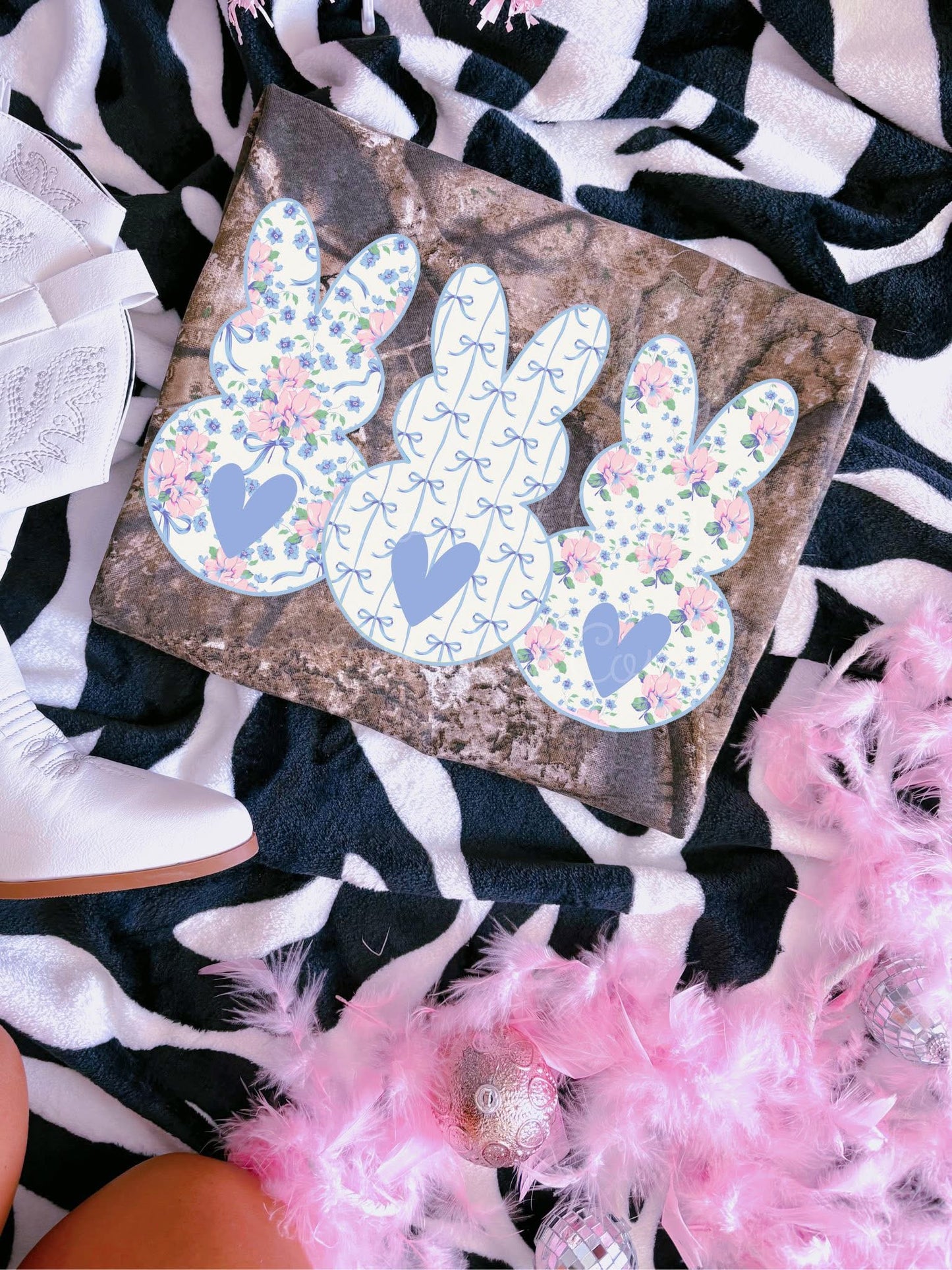 Bunny Trio DTF Graphics