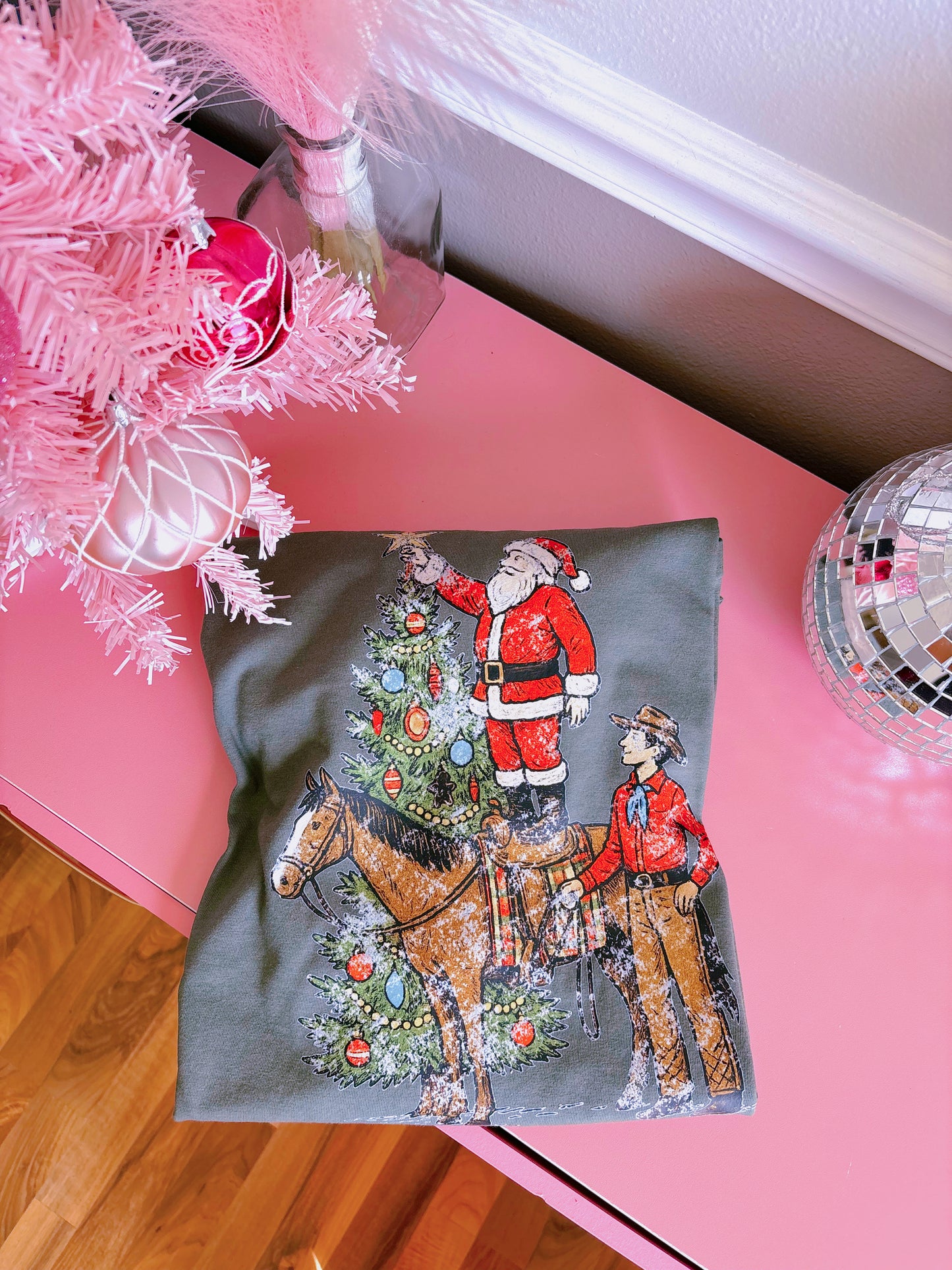 Cowboy Santa & Horse DTF Graphics