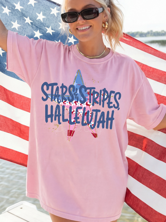 Stars & Stripes, Hallelujah DTF Graphics