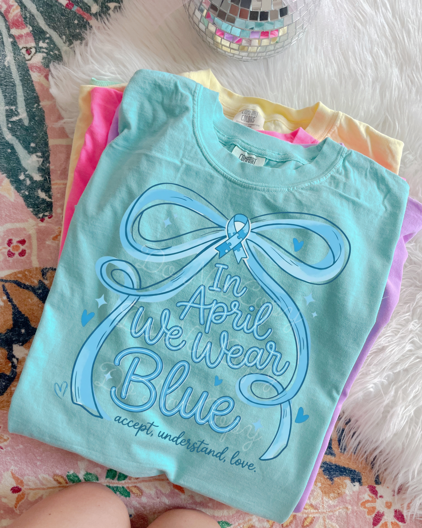 In April We Wear Blue Accept Understand Love DTF Graphics