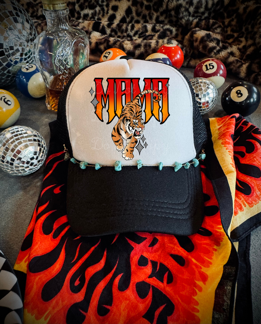 Western Mama DTF Black + White Hat (TAT 15 BIZ DAYS)