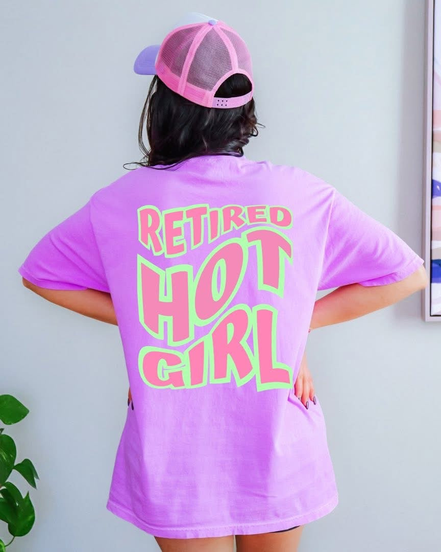 Retired Hot Girl (on back) DTF Graphics
