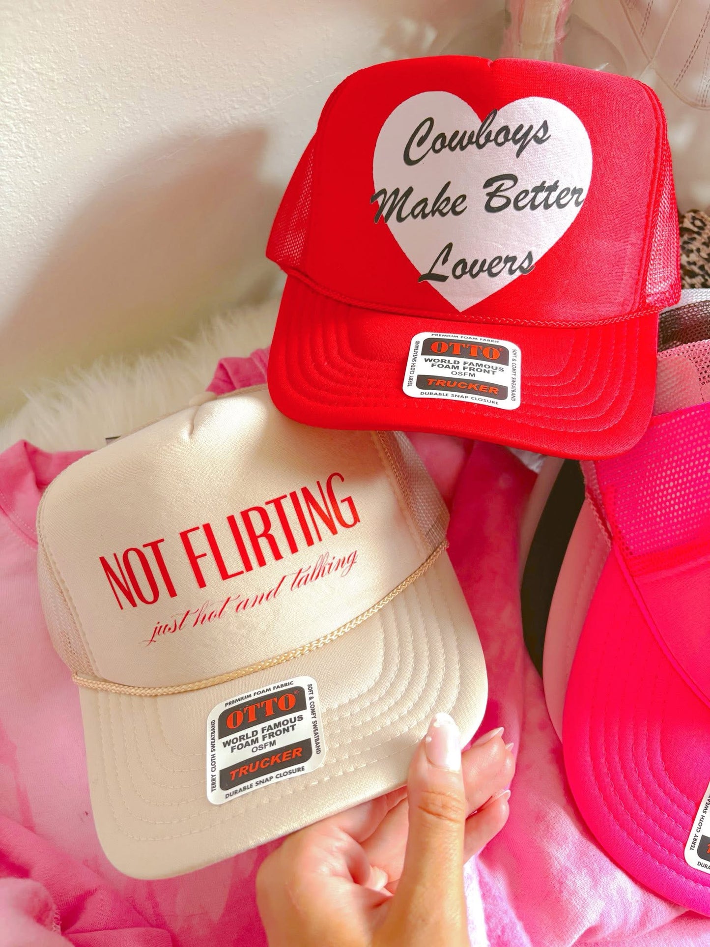 Cowboys Make Better Lovers DTF Red Hat (TAT 15 BIZ DAYS)