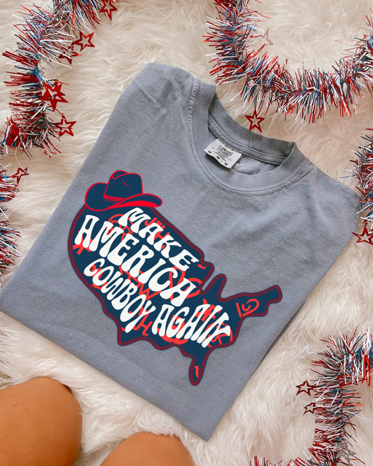 Make America Cowboy Again Patriotic DTF Graphics
