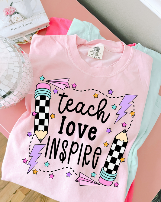Teach Love Inspire DTF Graphics