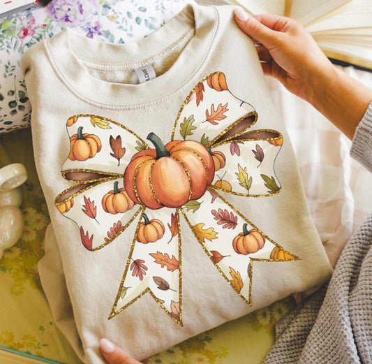 Pumpkin Bow DTF Graphics