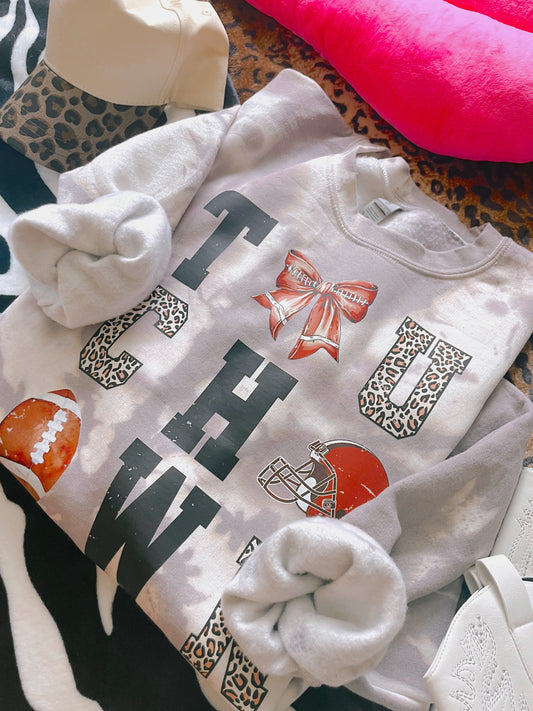 Touch Down Charcoal Gildan Tie Dye DTF Graphics