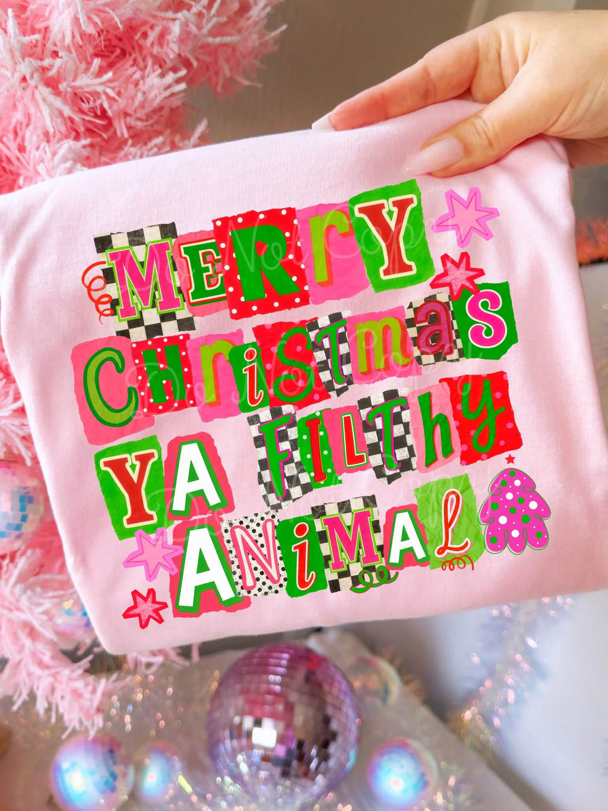 Merry Christmas Ya Filthy Animal DTF Graphics