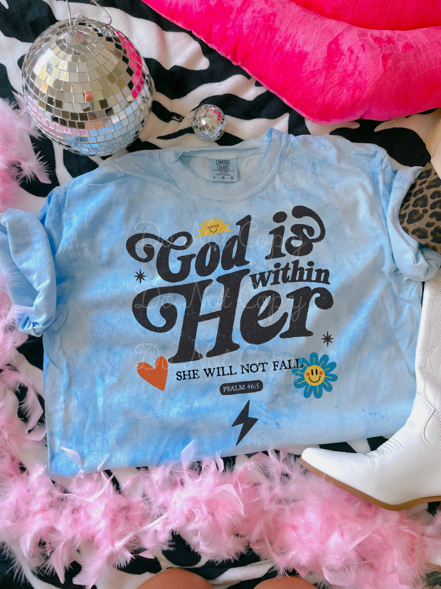 God Is Within Her Color Blast DTF Graphics