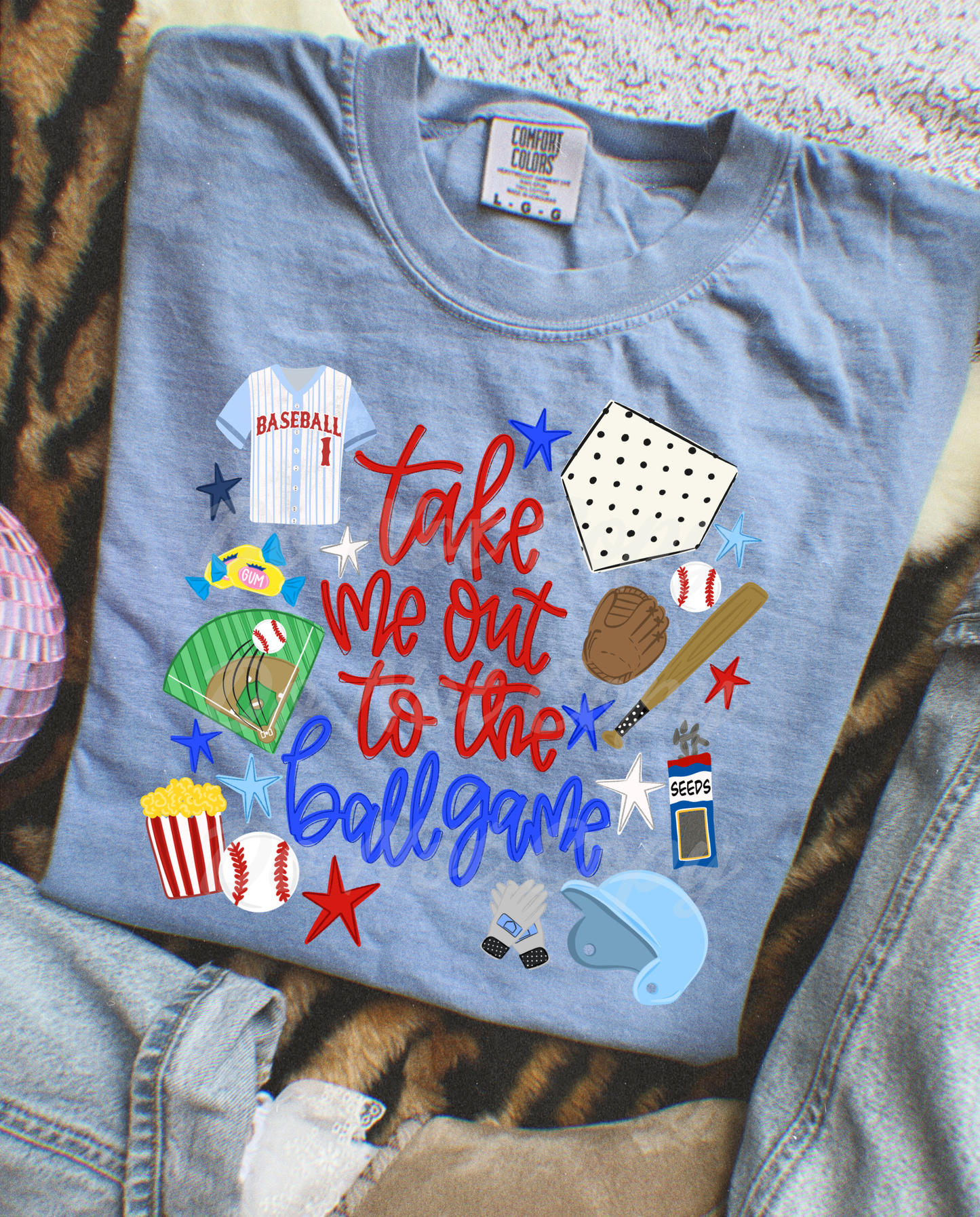 Take Me Out To The Ballgame DTF Graphics