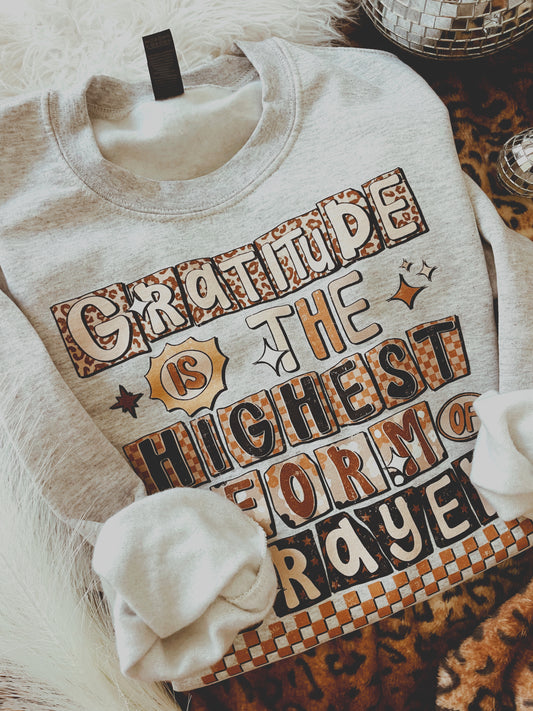 Gratitude Is The Highest Form Of Prayer DTF Graphics