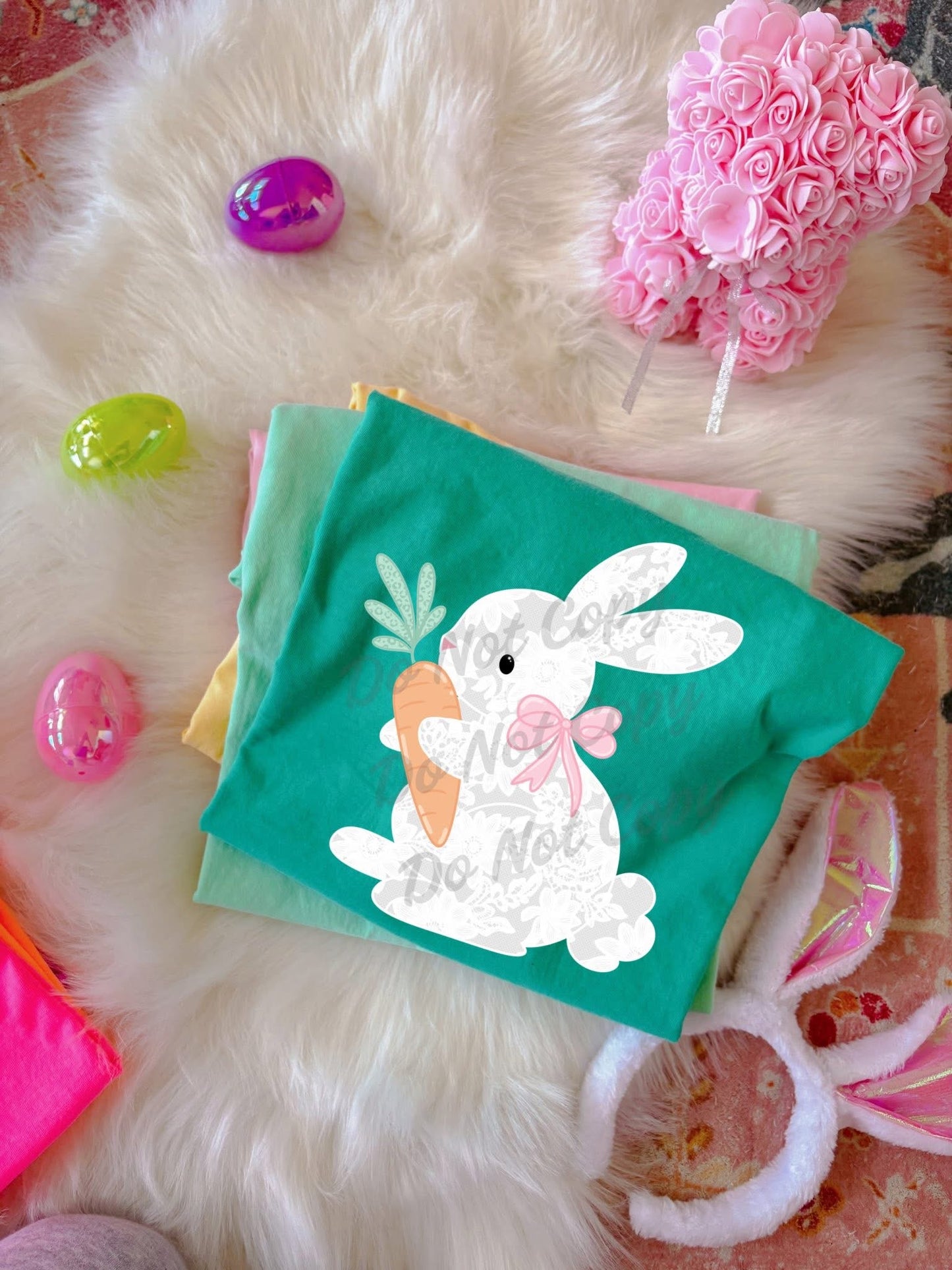 Lace Easter Bunny DTF Graphics