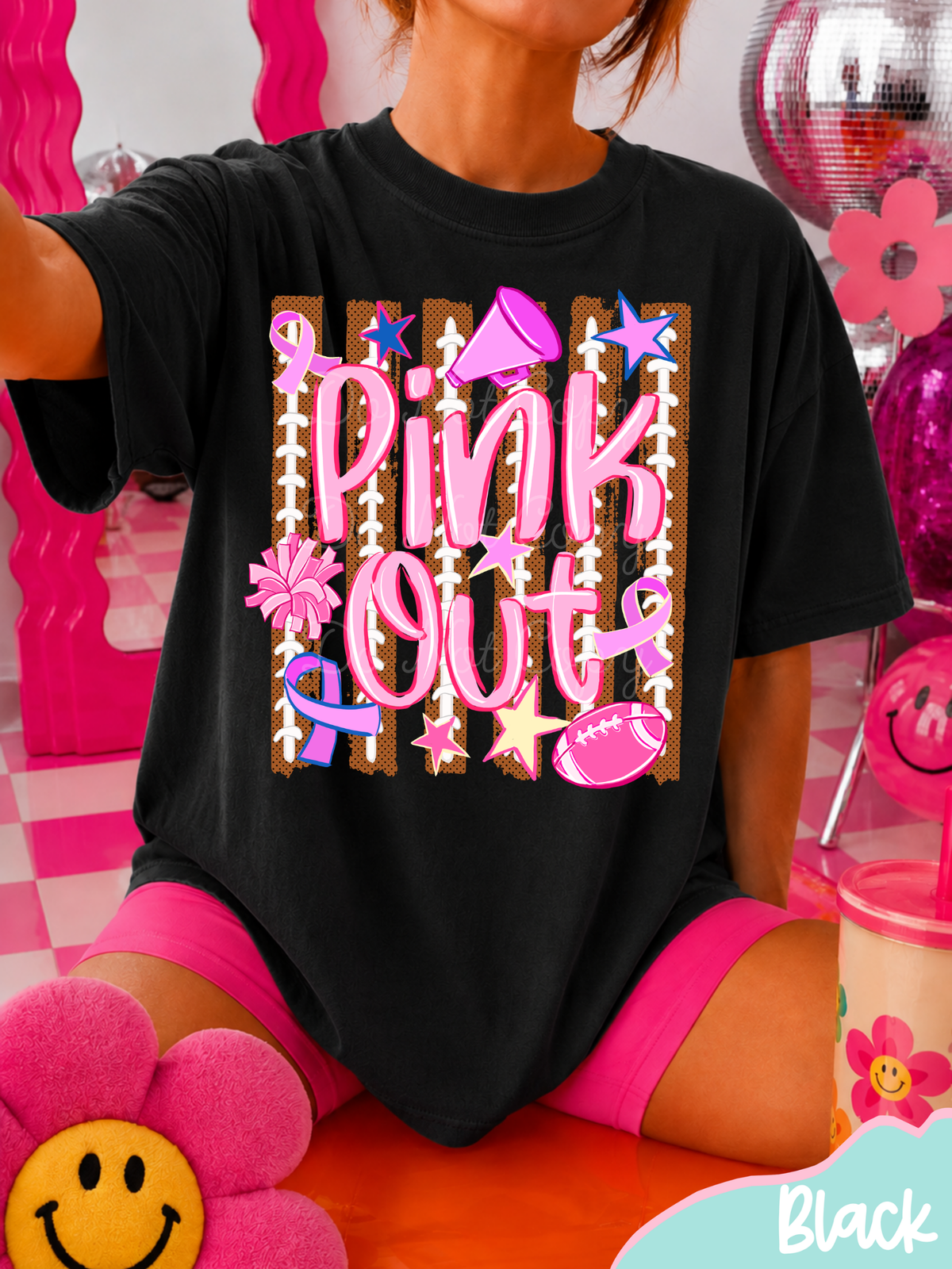 Pink Out Stripes DTF Graphics