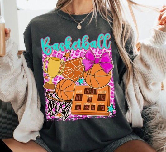 Preppy Basketball DTF Graphics