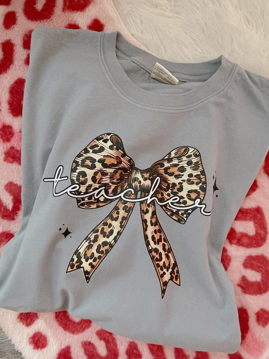 Cheetah Coquette Teacher DTF Graphics