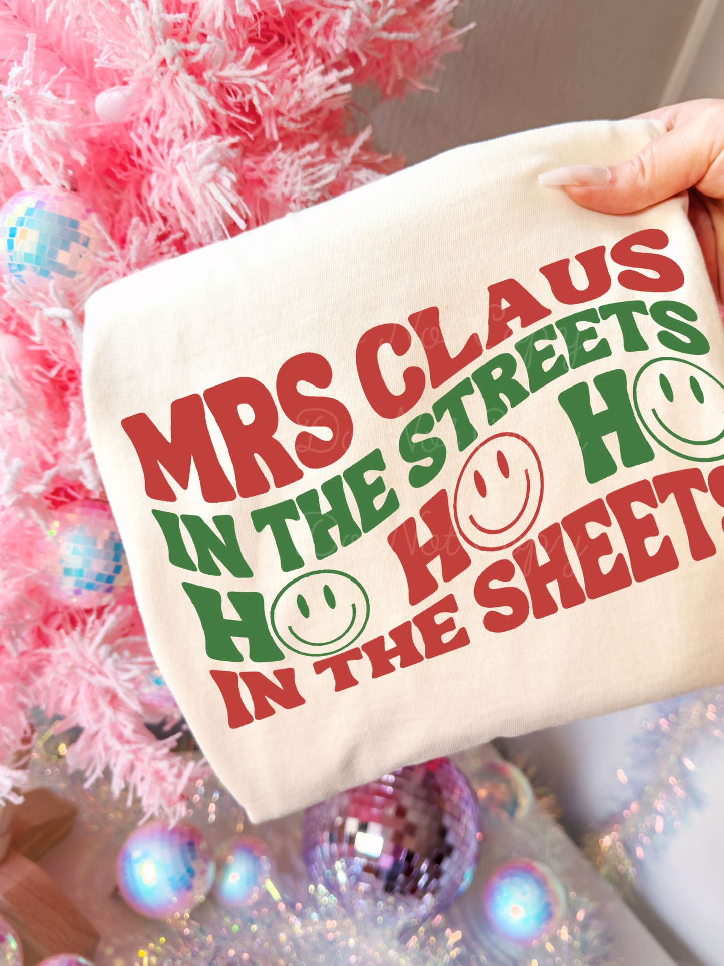 Mrs Claus In The Streets DTF Graphics
