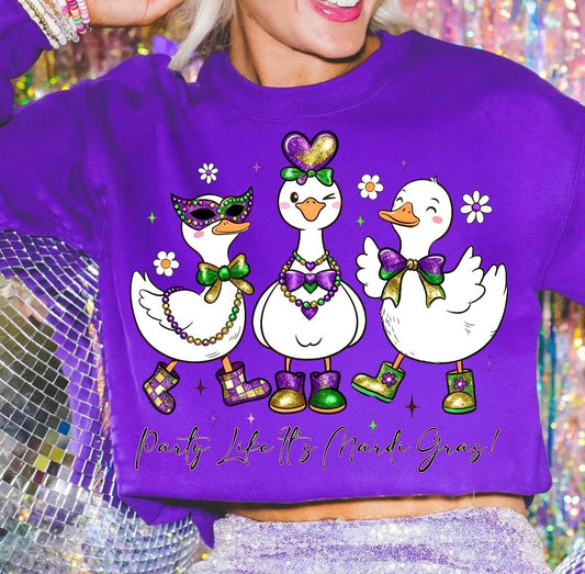 Party Like It’s Mardi Gras DTF Graphics
