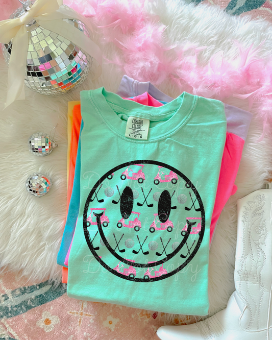 Golf Smiley DTF Graphics