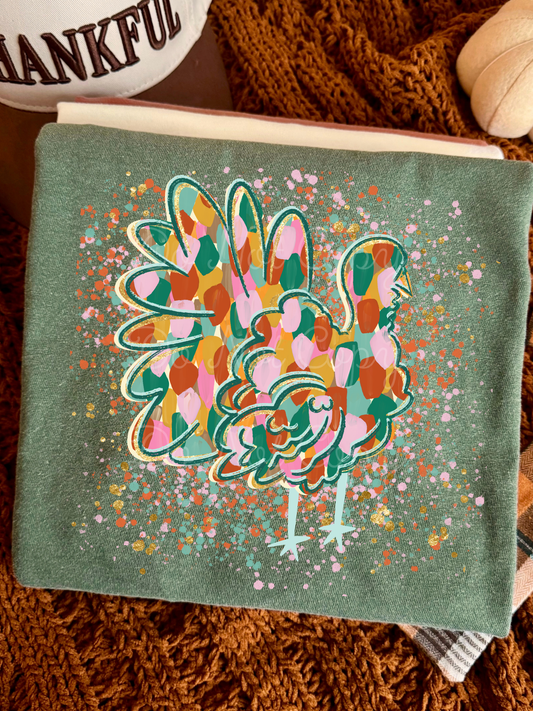 Turkey Splatter DTF Graphics