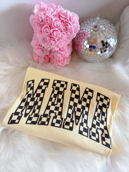 Checkered Mama DTF Graphics