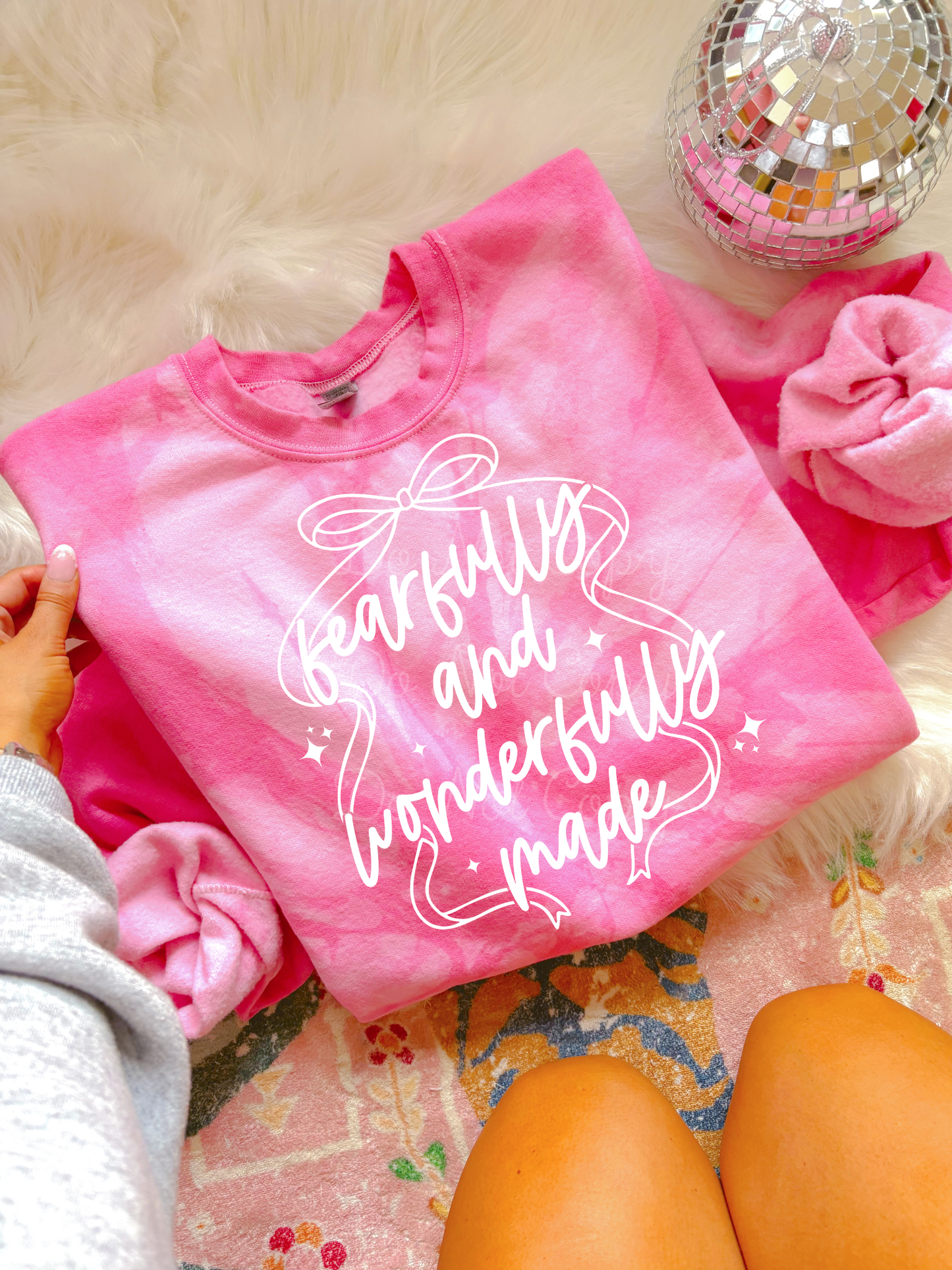 Fearfully & Wonderfully Made Pink Gildan Tie Dye DTF Graphics