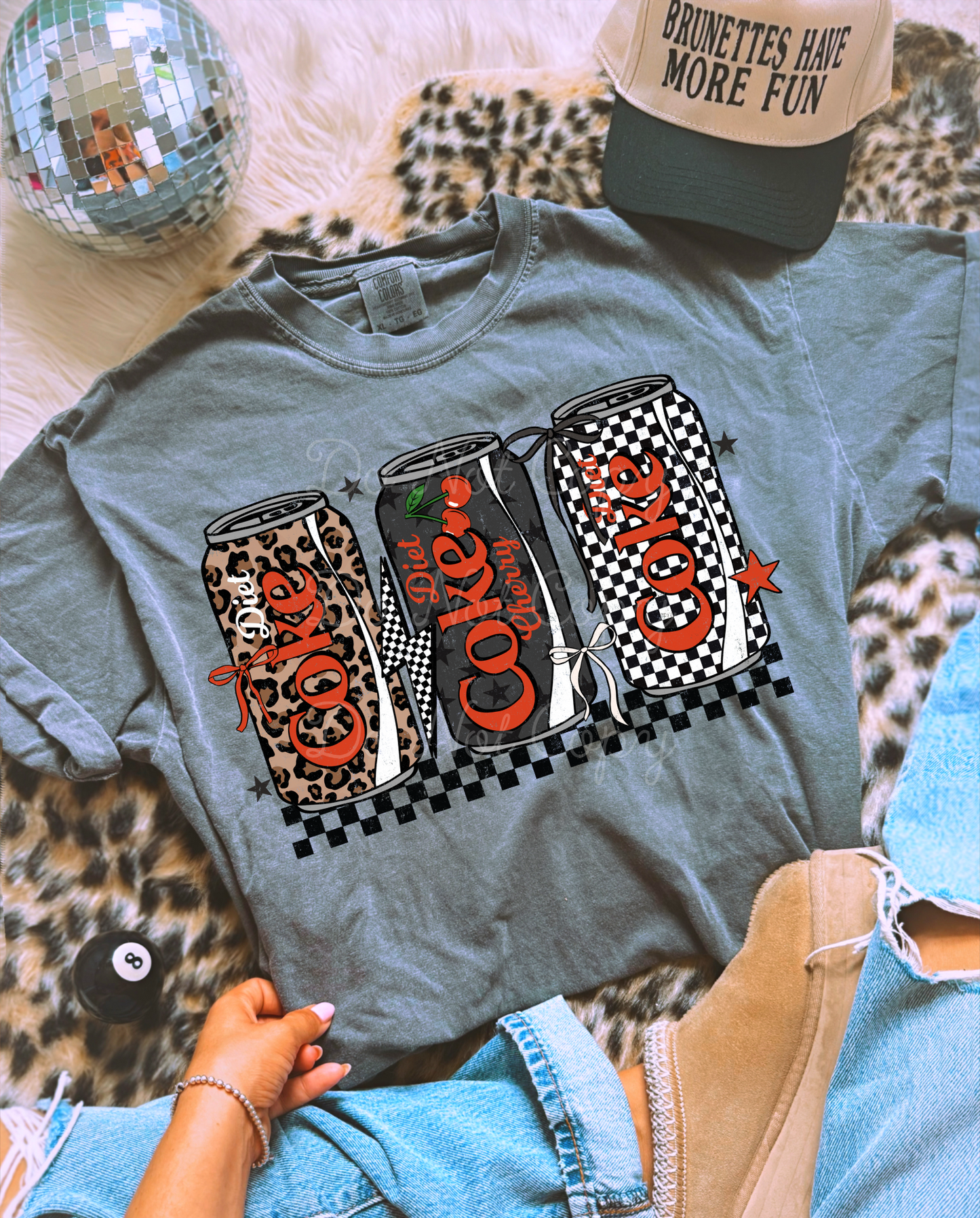 Preppy Diet Coke Cherry DTF Graphics