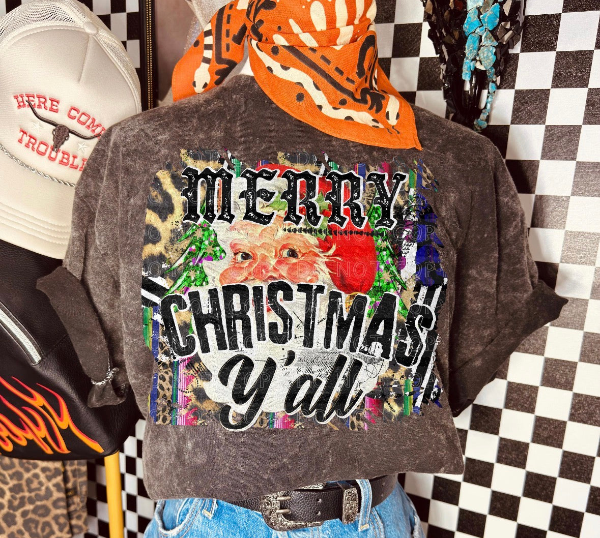 Merry Christmas Yall DTF Graphics