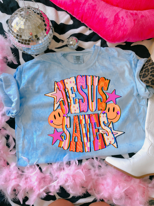 Jesus Saves Color Blast DTF Graphics
