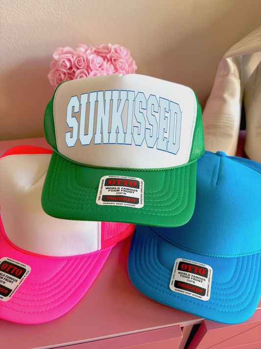 Sunkissed DTF Green + White Hat (TAT 15 BIZ DAYS)