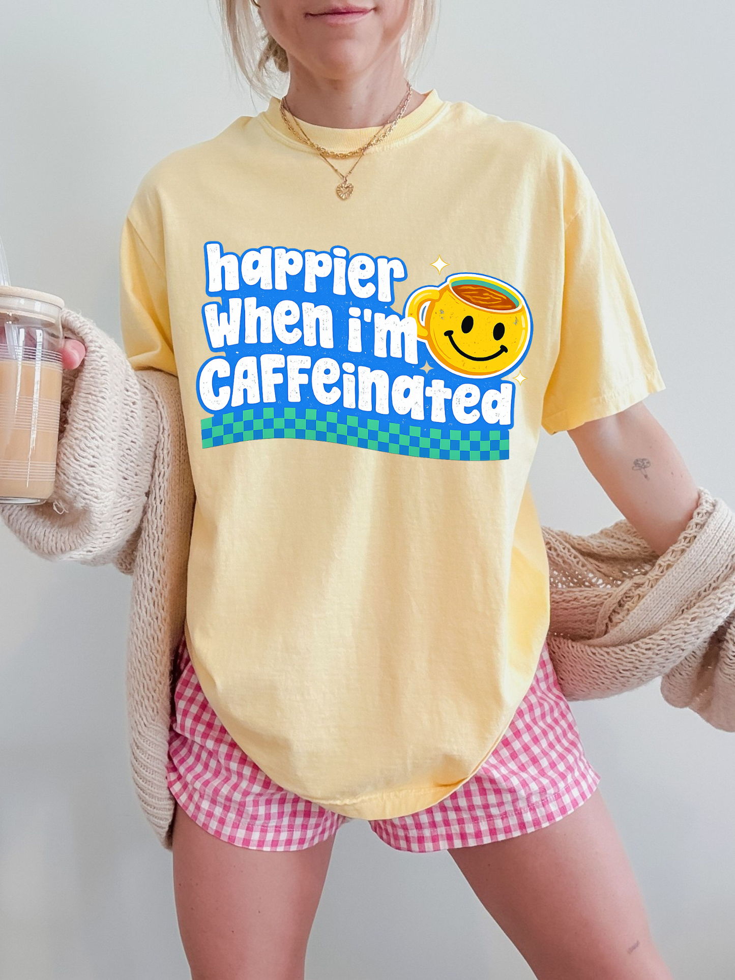 Happier When I’m Caffeinated DTF Graphics
