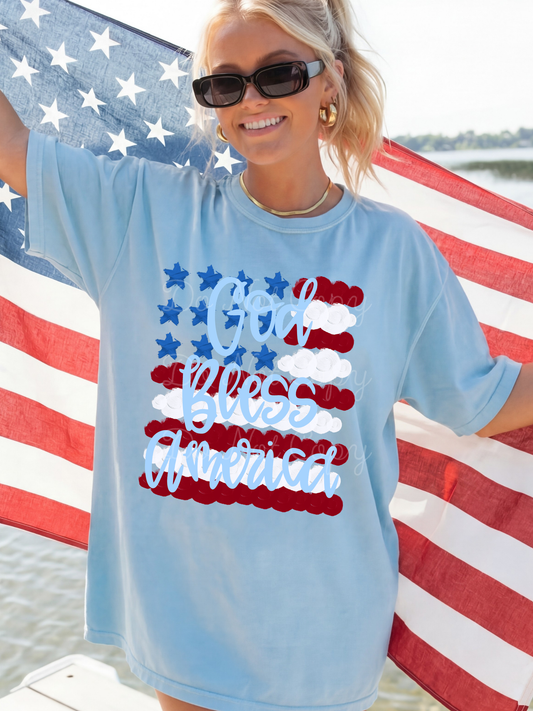 God Bless America DTF Graphics