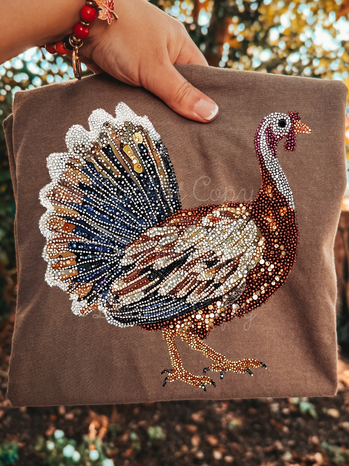 Faux Rhinestone Turkey DTF Graphics