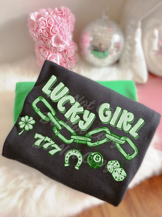 Lucky Girl DTF Graphics