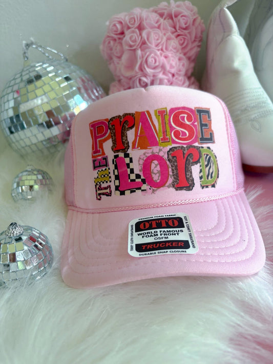 Praise The Lord DTF Light Pink Hat