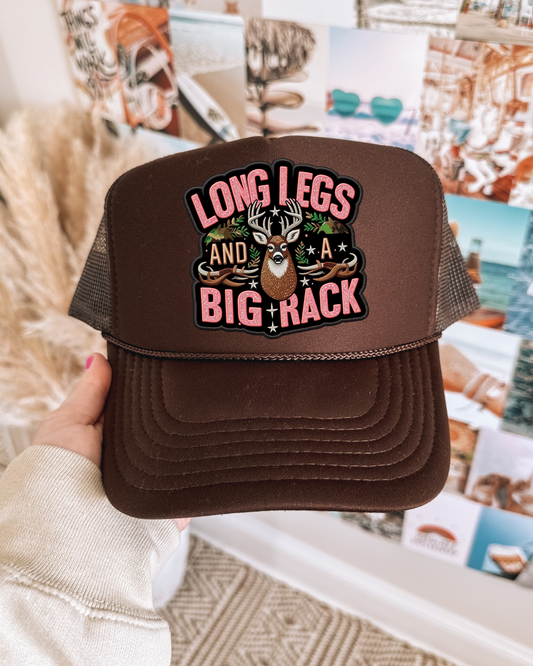 Long Legs Big Rack DTF Brown Hat (TAT 15 BIZ DAYS)